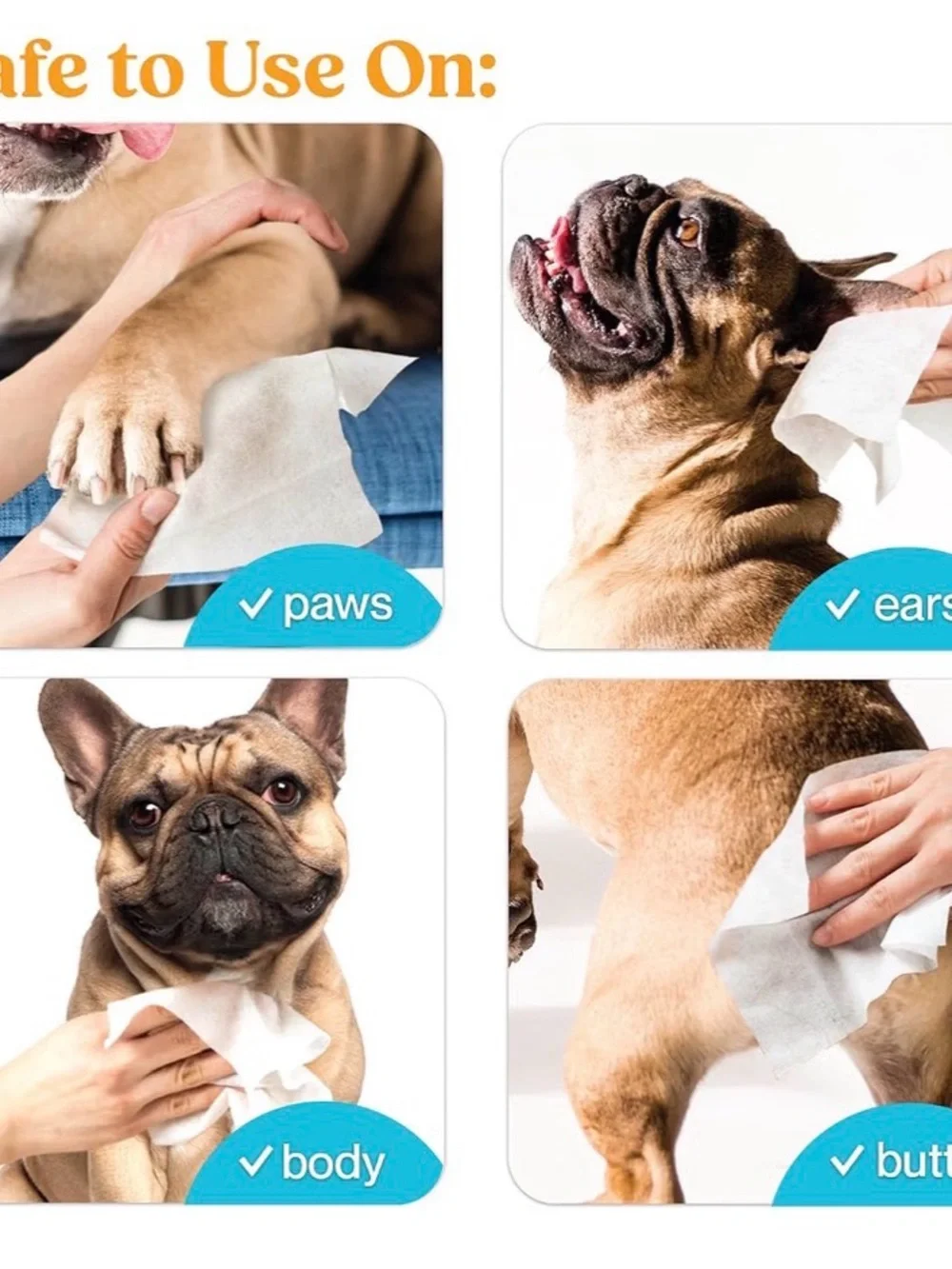 Wipemate Pet Wipes - Hypoallergenic No-Rinse Wipes 4 pack ( 400 wipes total)